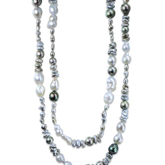 Tahitian And Keshi Pearl Rope Necklace Turgeon Raine