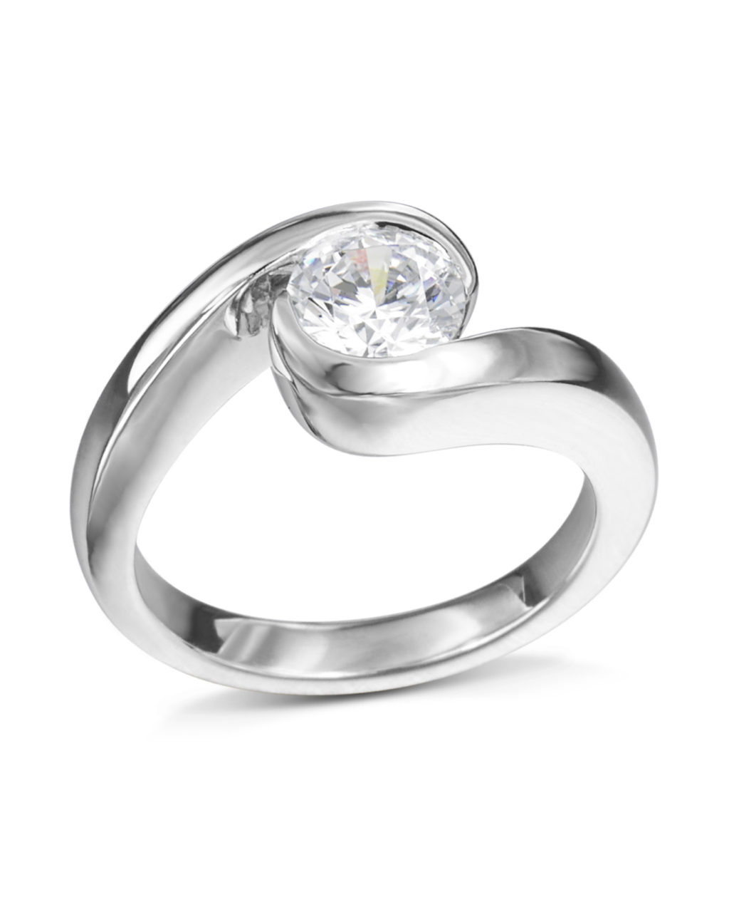 Bypass Diamond Engagement Ring Turgeon Raine