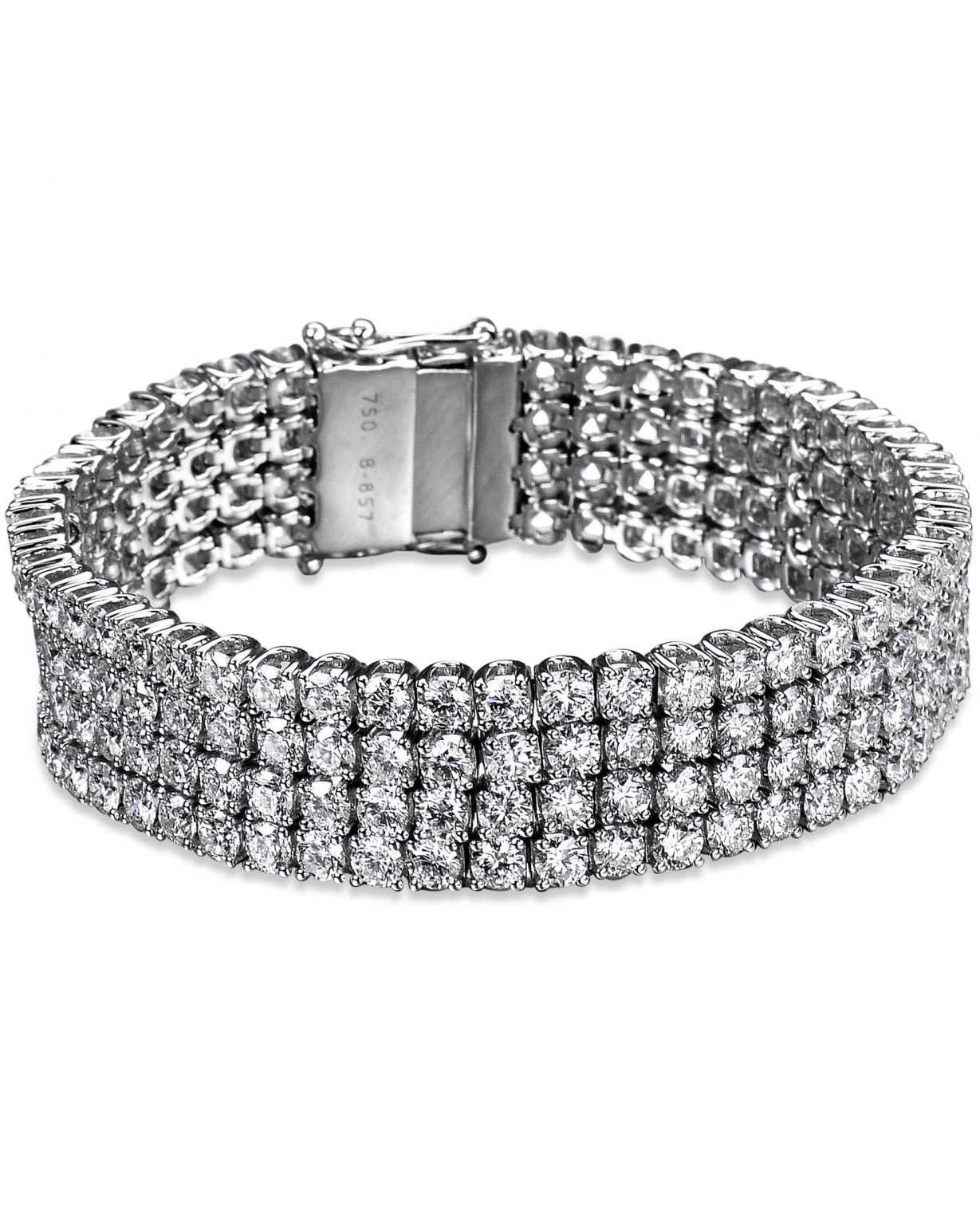 Row Diamond And White Gold Bracelet Turgeon Raine