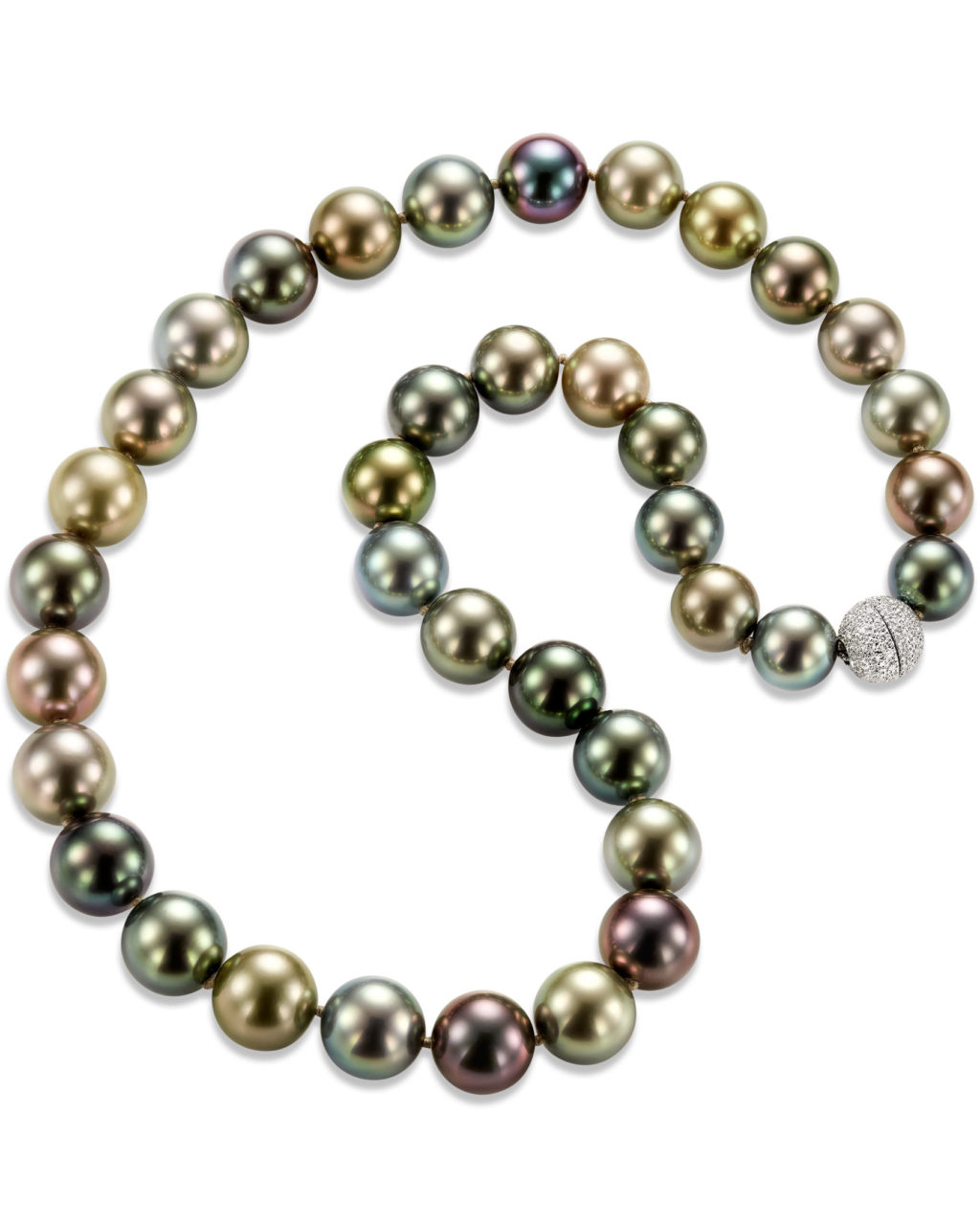 Multi Colored Tahitian Pearl Strand Necklace Turgeon Raine