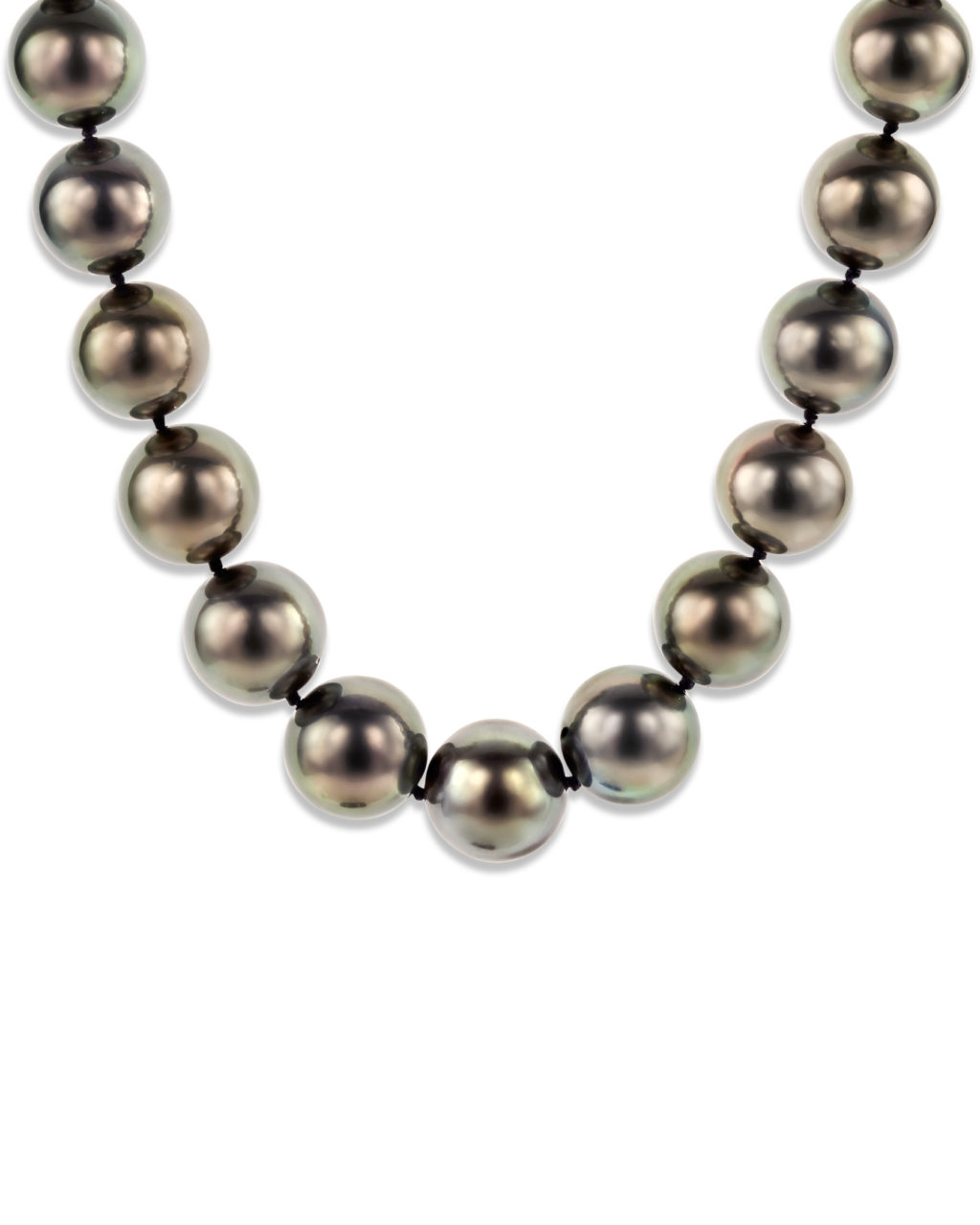 Tahitian Pearl And Diamond Rondel Strand Necklace Turgeon Raine