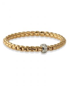 Flexible gold bracelet by Fope