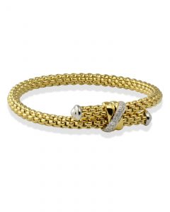 Flexible gold bracelet by Fope