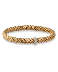Flexible gold bracelet by Fope