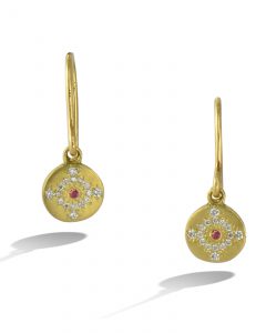 Ruby and diamond 'Shimmer' earrings