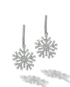 Diamond Snowflake Earrings