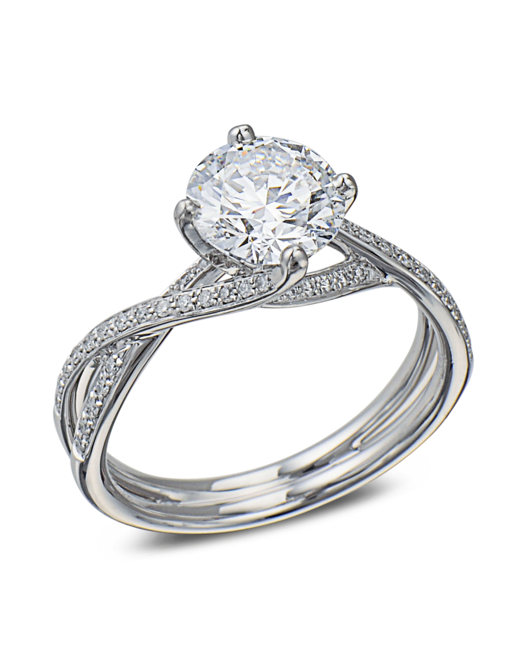 Criss-cross Engagement Ring - Turgeon Raine