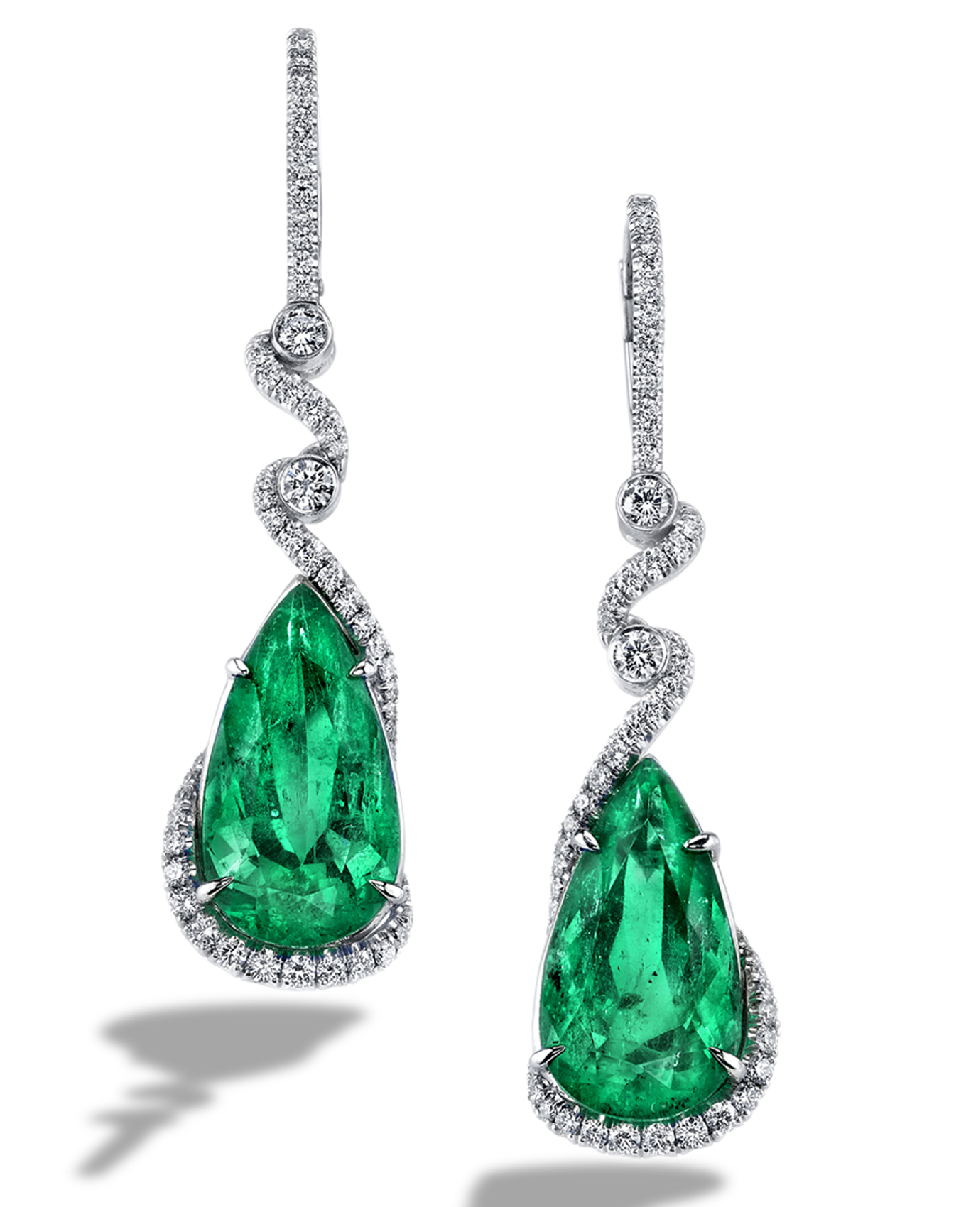 Colombian emerald earrings - Turgeon Raine