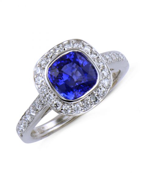 Sapphire and diamond ring