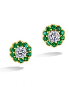 Emerald earring jackets