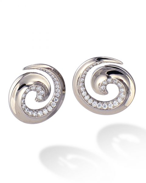 Juniper clip/post earrings by Michael Bondanza