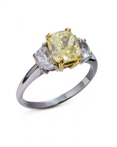 Yellow diamond ring