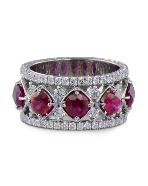Jack Kelege Ruby and diamond ring