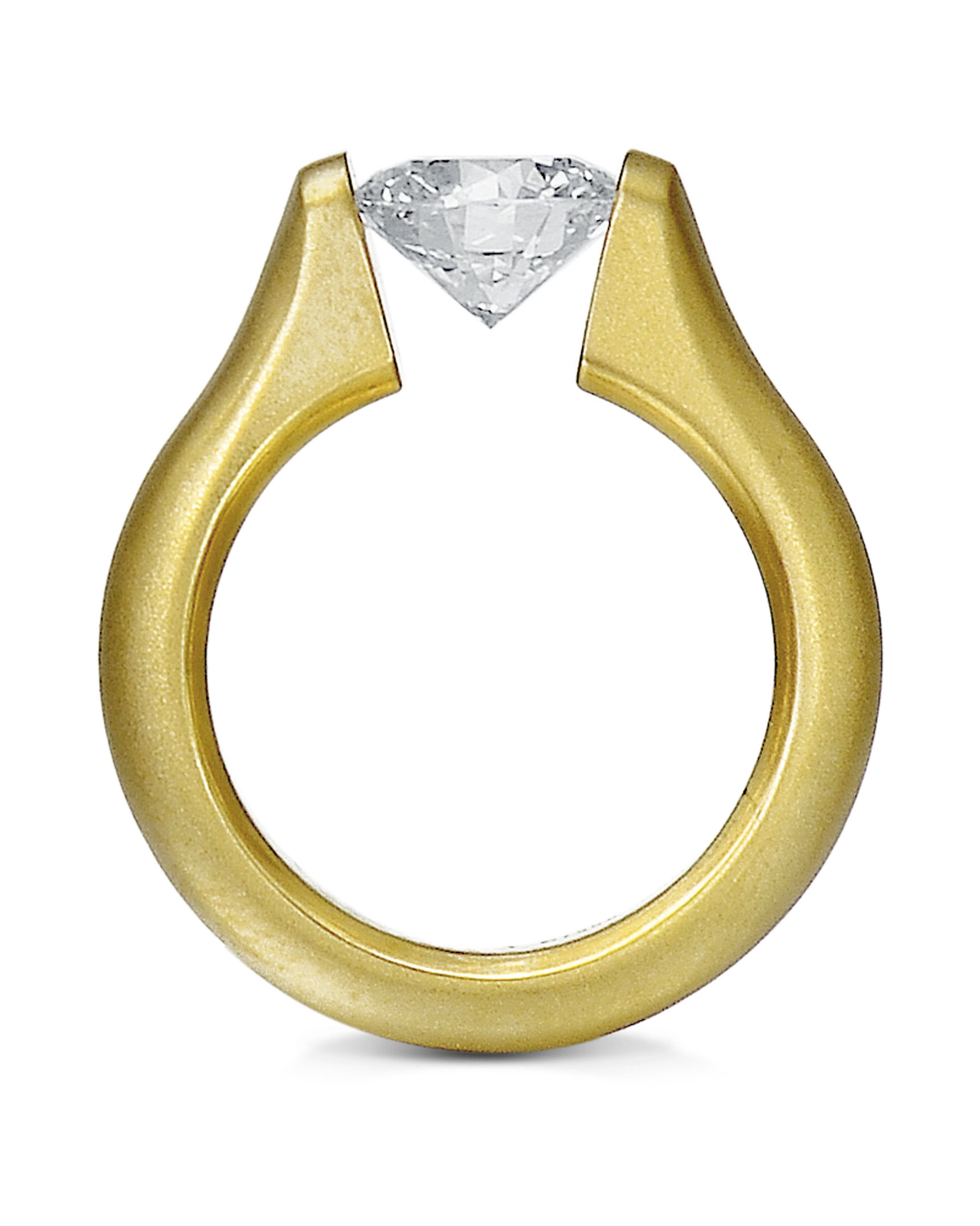 Oval Diamond Omega Tension Set Ring - Turgeon Raine