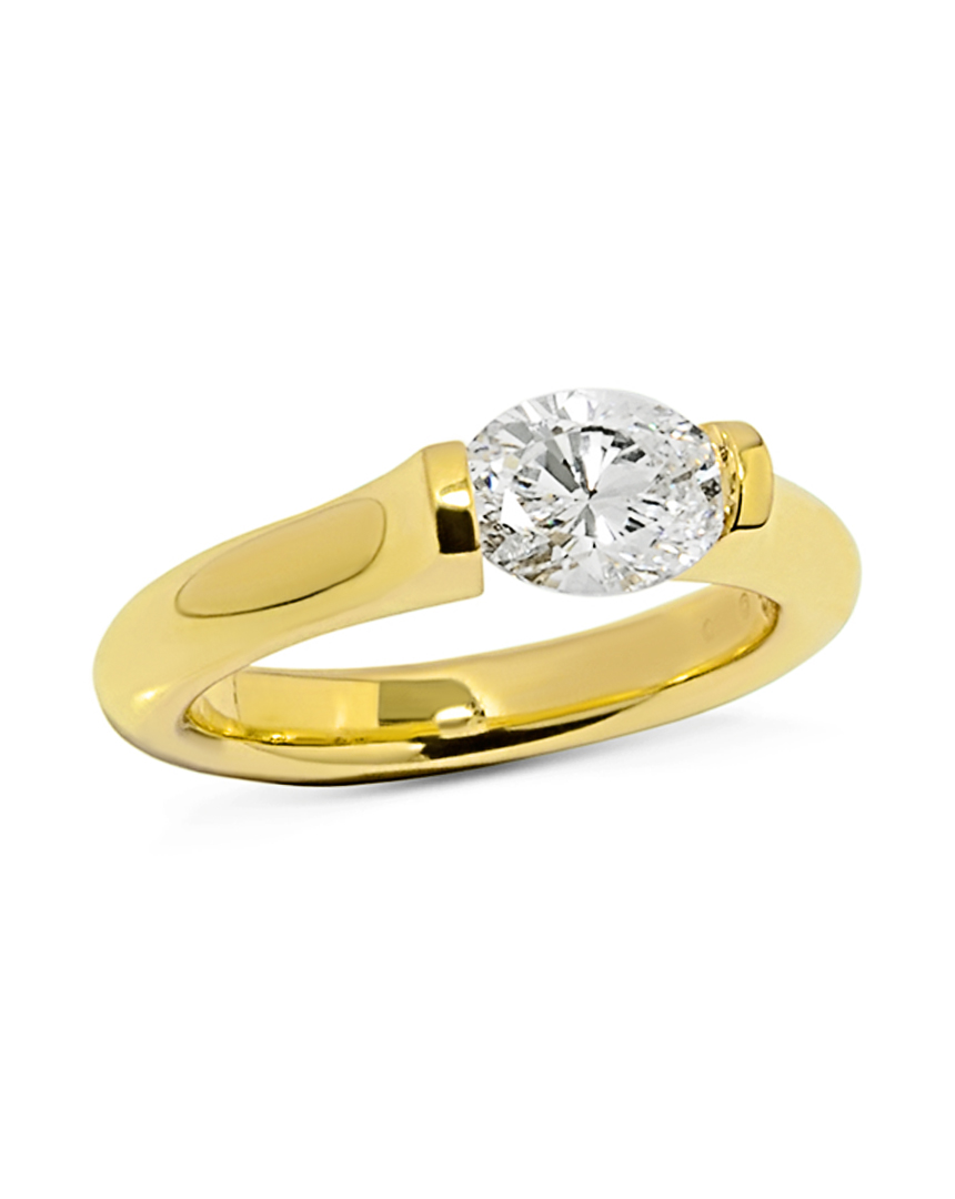 Eluna Tension Set Three Stone Engagement Ring - Edwin Novel Jewelry Design