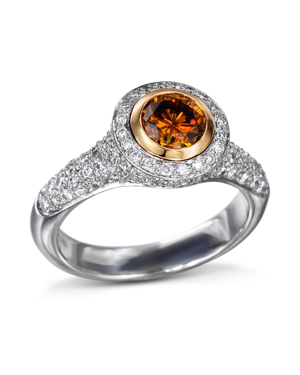 Natural Orange Diamond Engagement Ring - Turgeon Raine