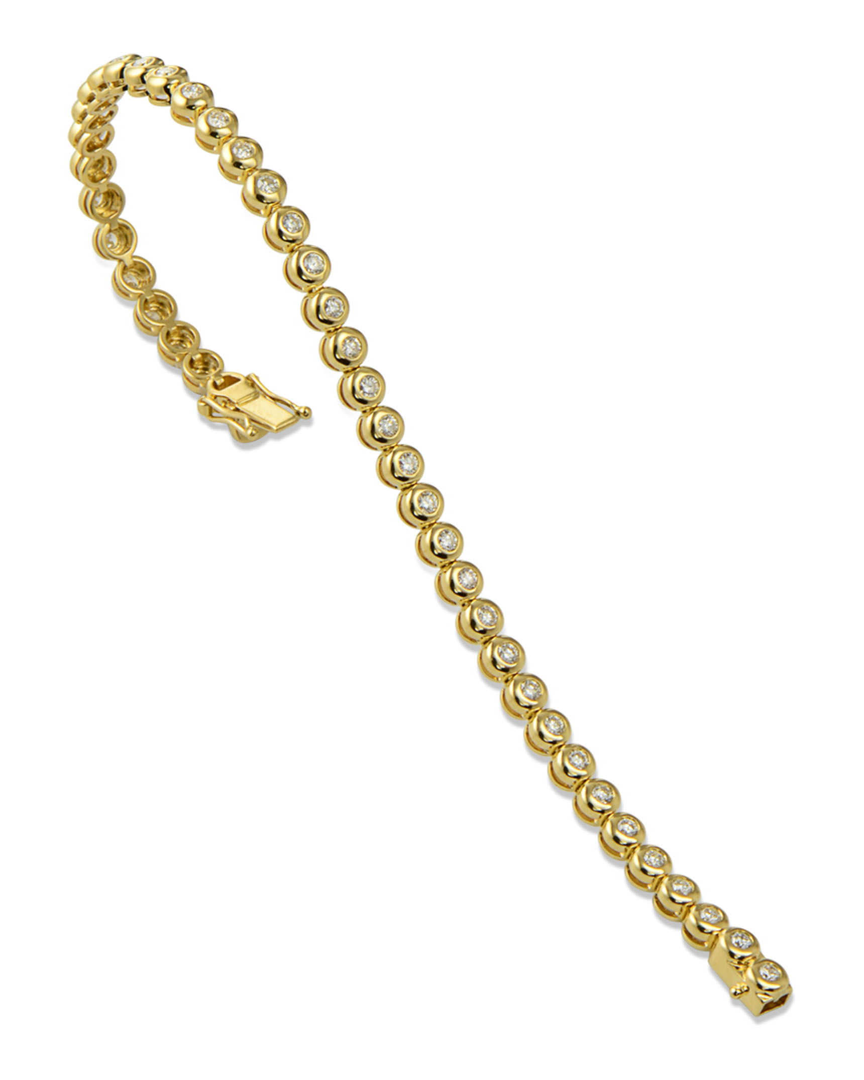 Bracelet Raine Yellow Diamond - Bezel-Set Gold Turgeon