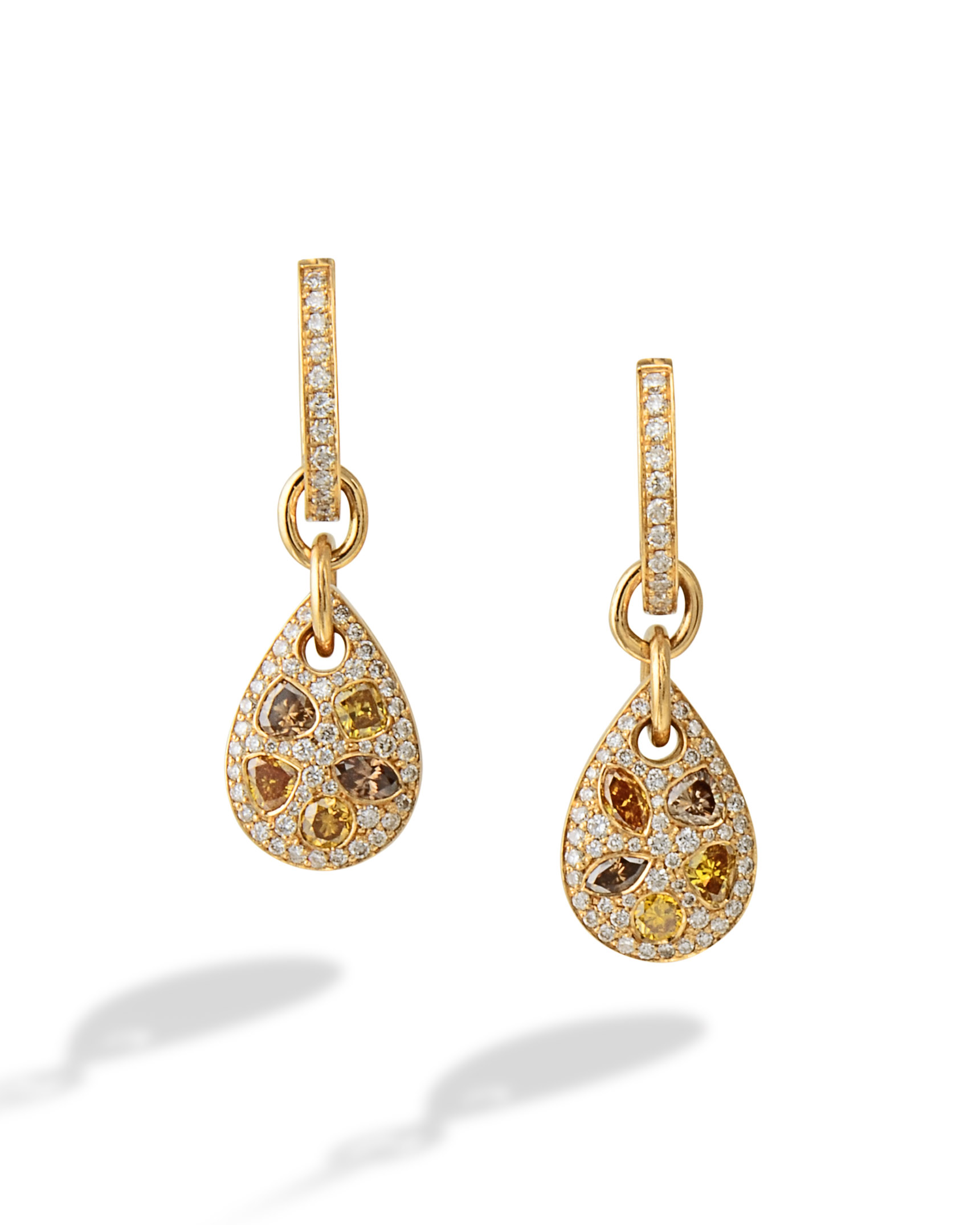 Shop Gold Earrings for Women - Ebullient Fancy Drops Gold Earrings | GRT  Jewels
