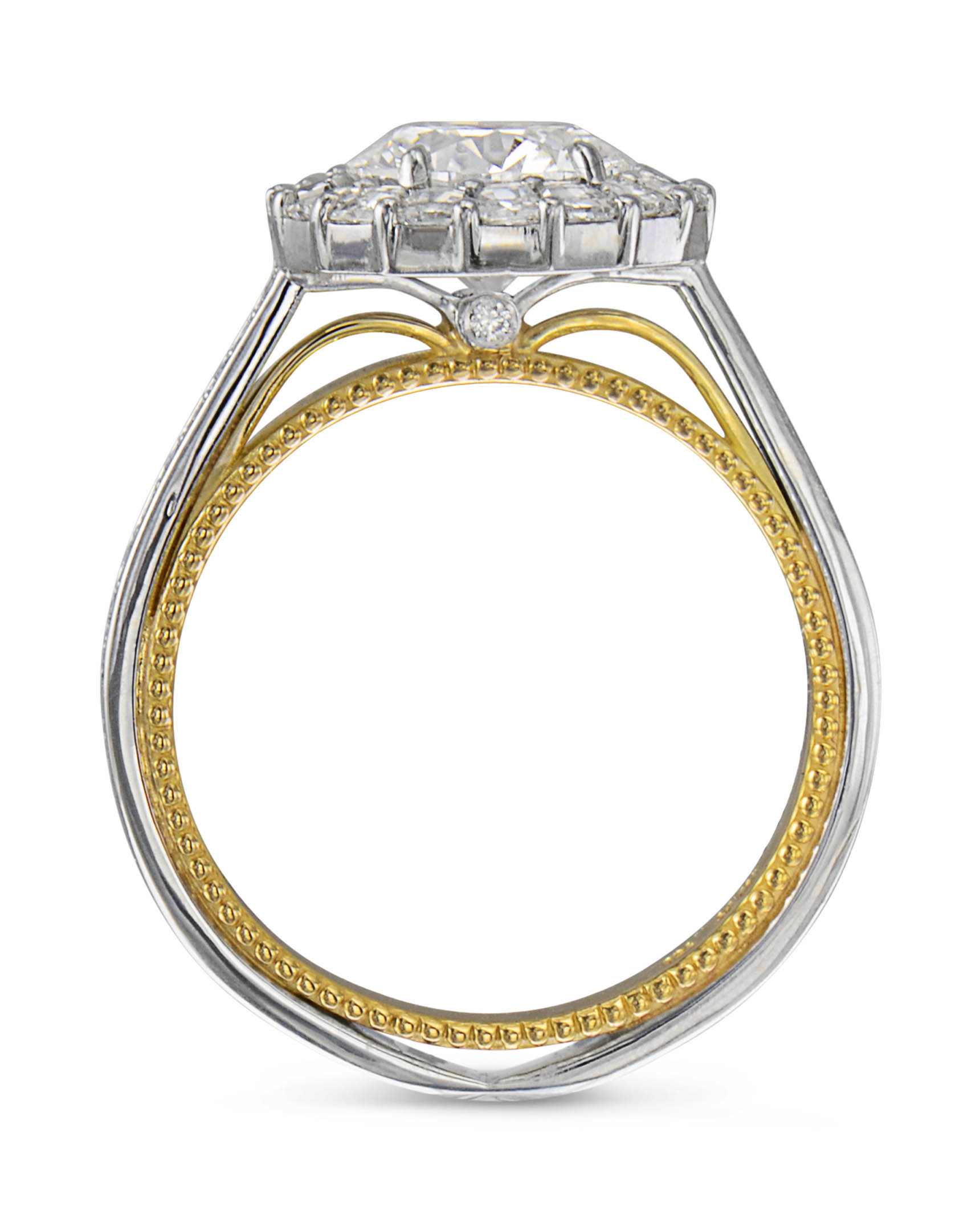 Fiery Halo Diamond Engagement Ring - Turgeon Raine