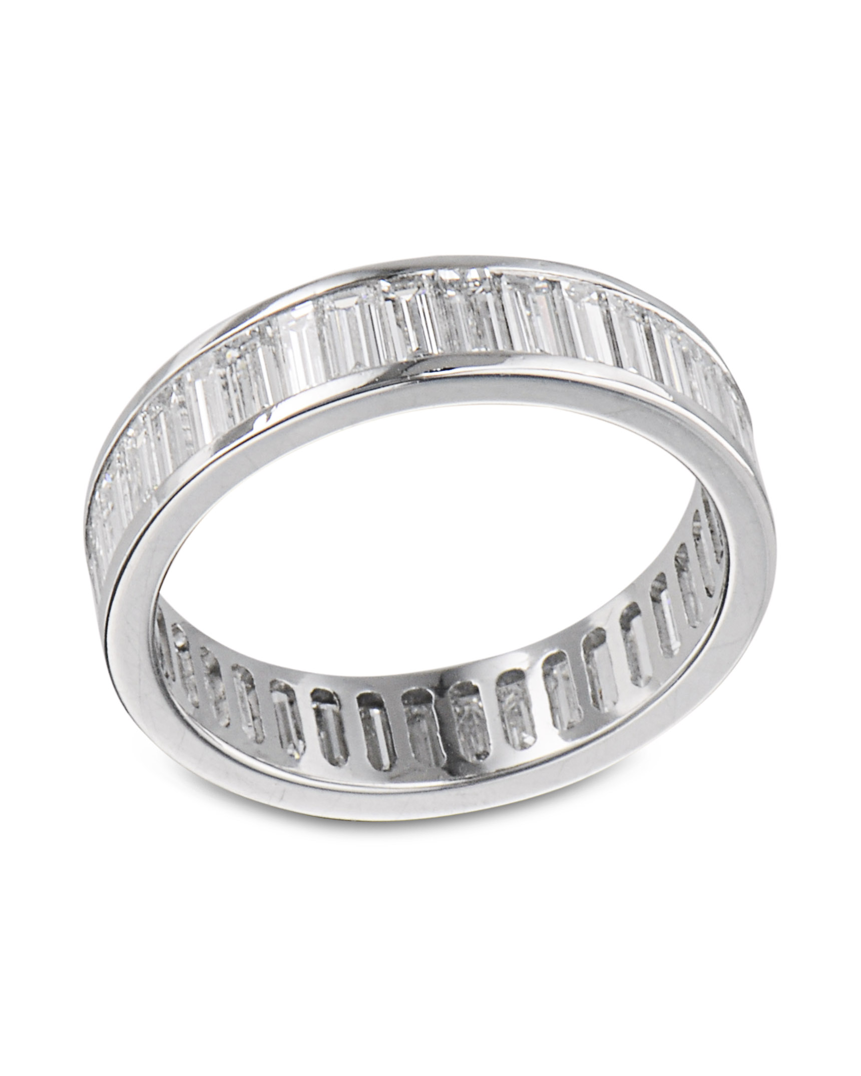 Platinum Baguette Diamond Wedding Band Turgeon Raine
