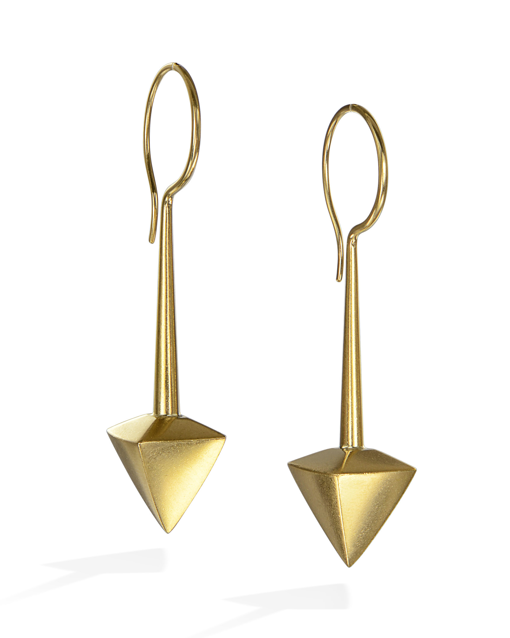 9ct Rose Gold Pyramid Stud Earrings  Bijou Jewellery