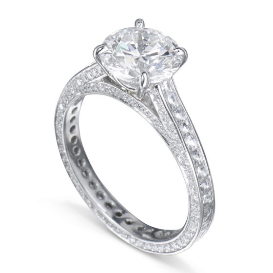 Platinum Waterfall Diamond Engagement Ring - Turgeon Raine