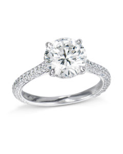 Pavé-Set Round Diamond Engagement Ring - Turgeon Raine
