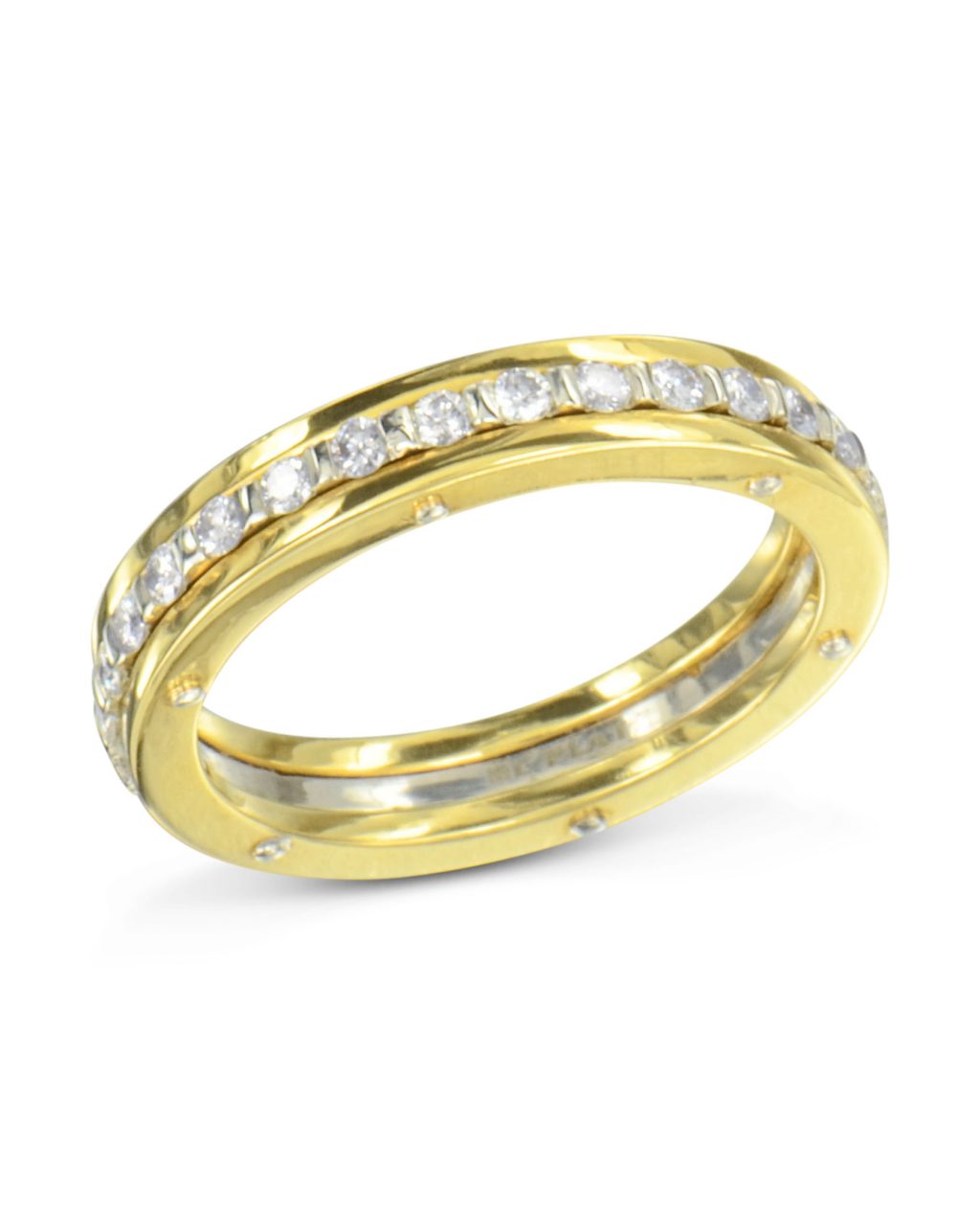 Yellow Gold and Diamond Eternity Band - Turgeon Raine