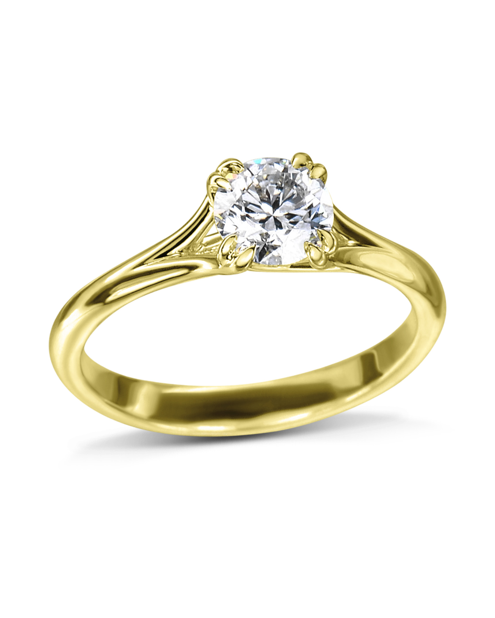 Petite Gold Diamond Engagement Ring - Turgeon Raine