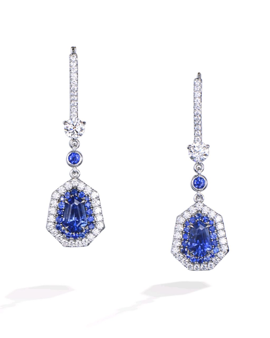 Blue Sapphire and Diamond Earrings - Turgeon Raine