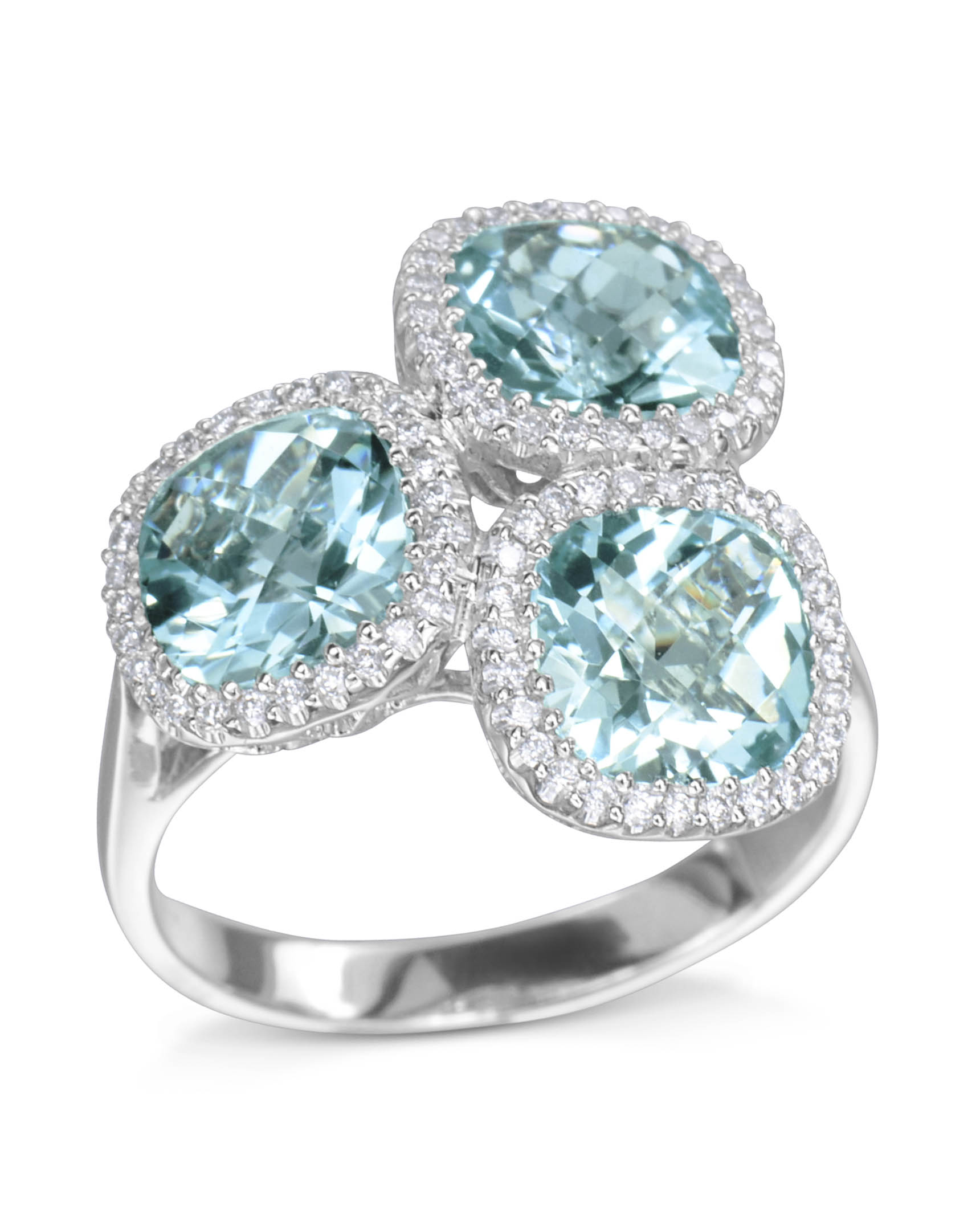Aquamarine Tear Drop and Diamond Multi Bezel Engagement Ring – Sennin Esko  Jewelry