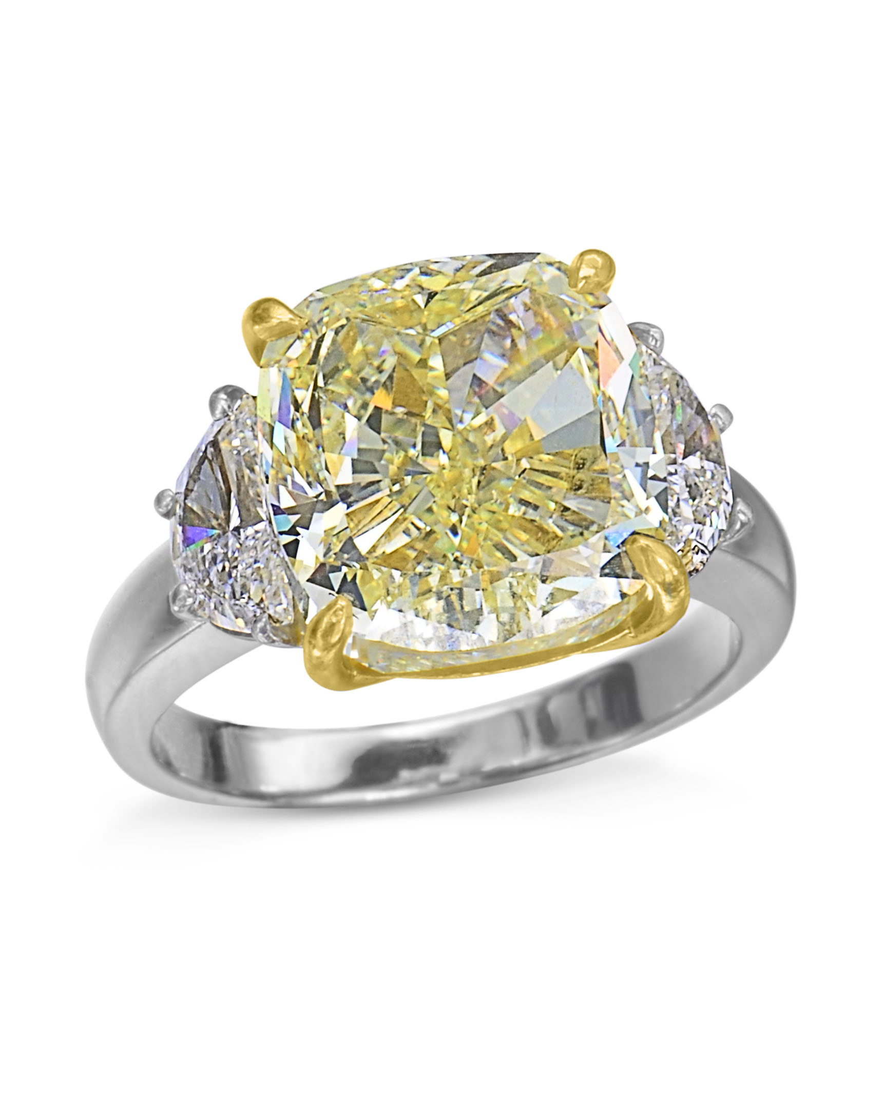 light yellow diamond rings