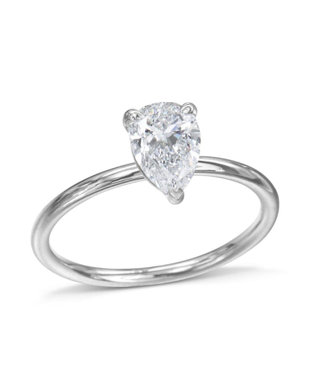 Classic Pear Shaped Diamond Engagement Ring Turgeon Raine classic-pear-shaped-diamond-engagement-ring-turgeon-raine