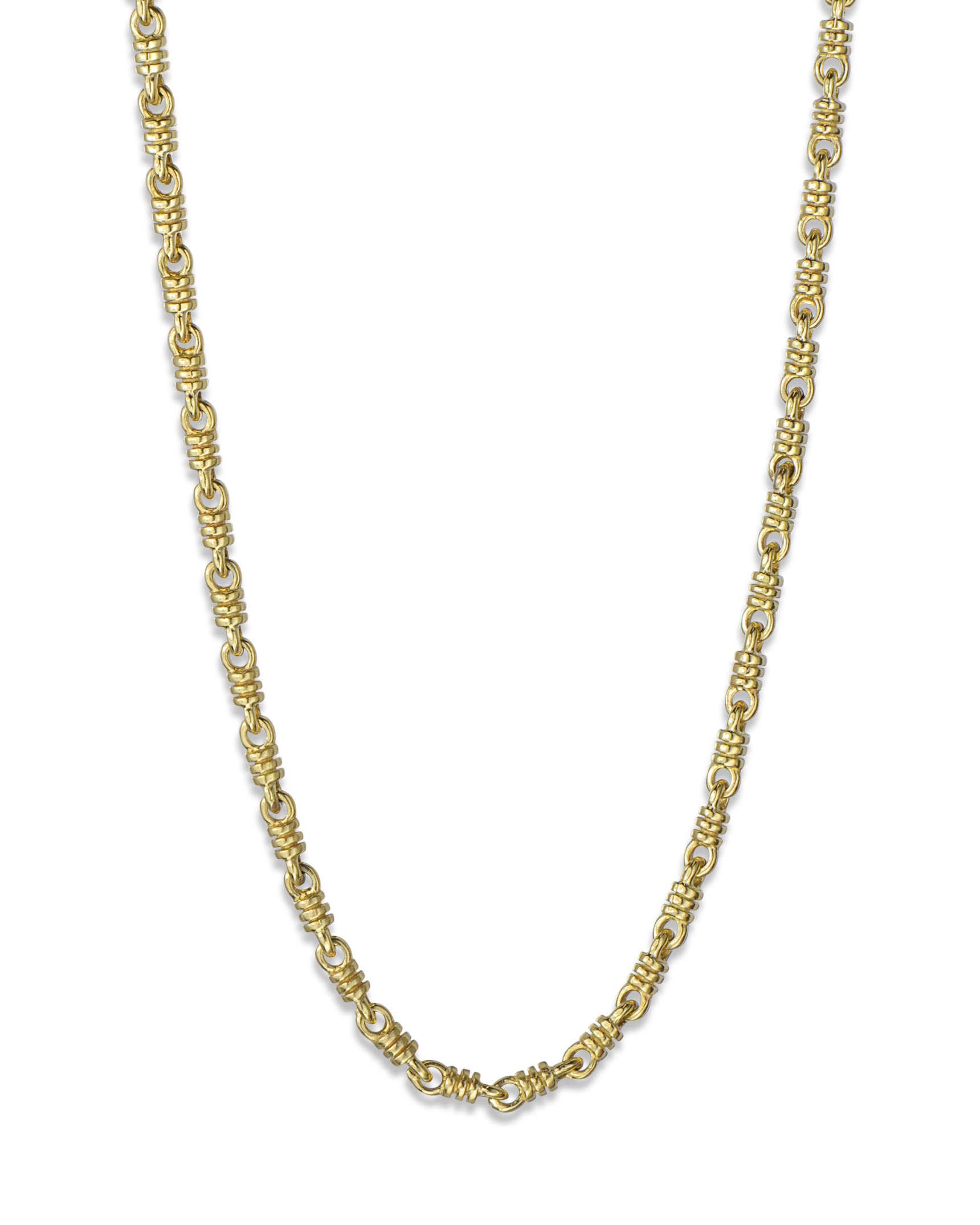 Black Spinel and Handmade Gold Bead Necklace - Turgeon Raine