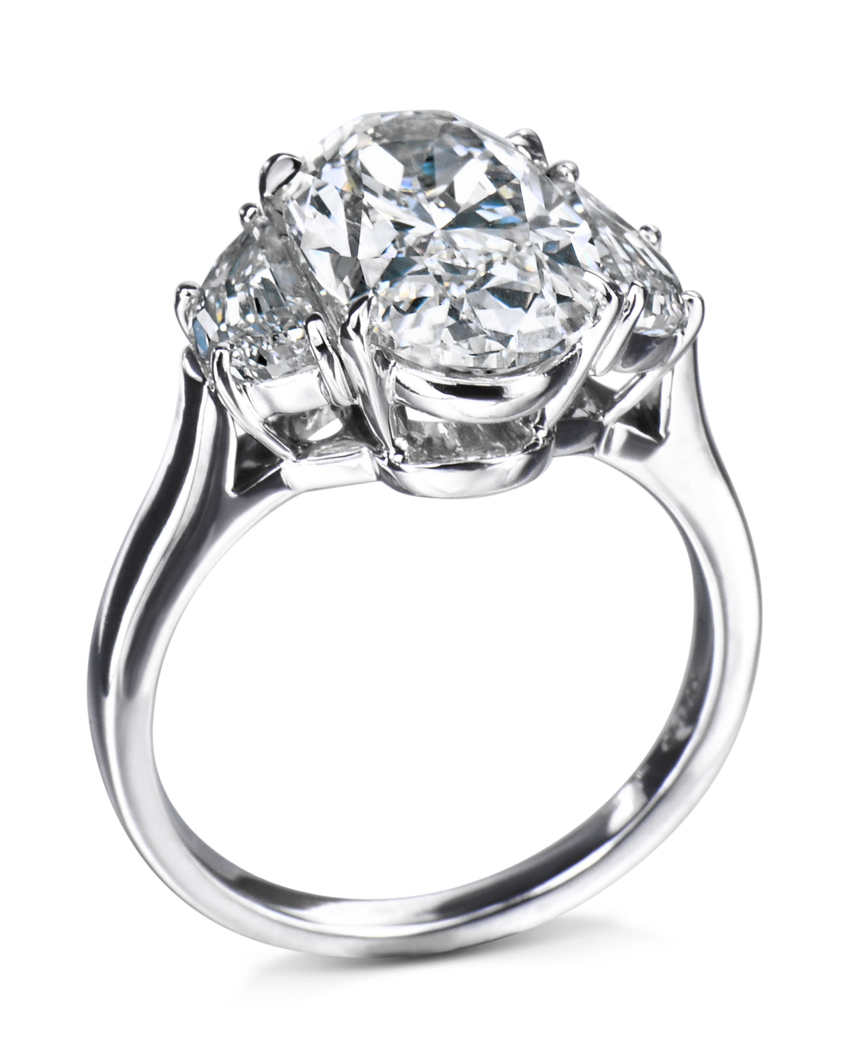 Elegant Three-Stone Oval Diamond Ring - Turgeon Raine