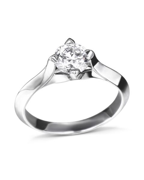 knife-edge compass setting diamond engagement ring