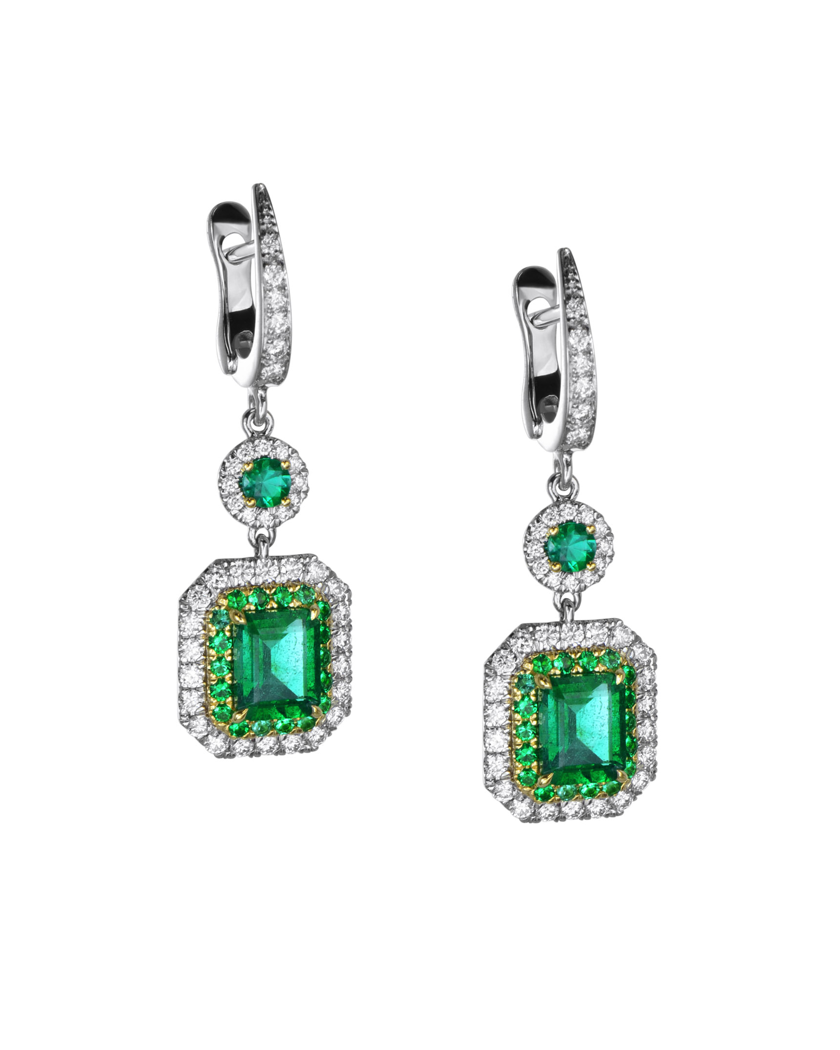 Polki Emerald Earrings - Indian Jewellery Designs