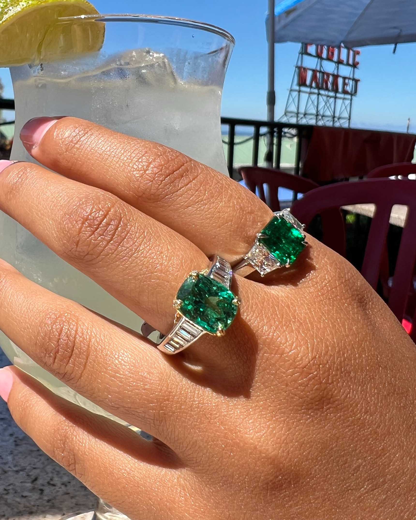 Emerald and Diamond Rings RCDEM00927 – RCDEM00844