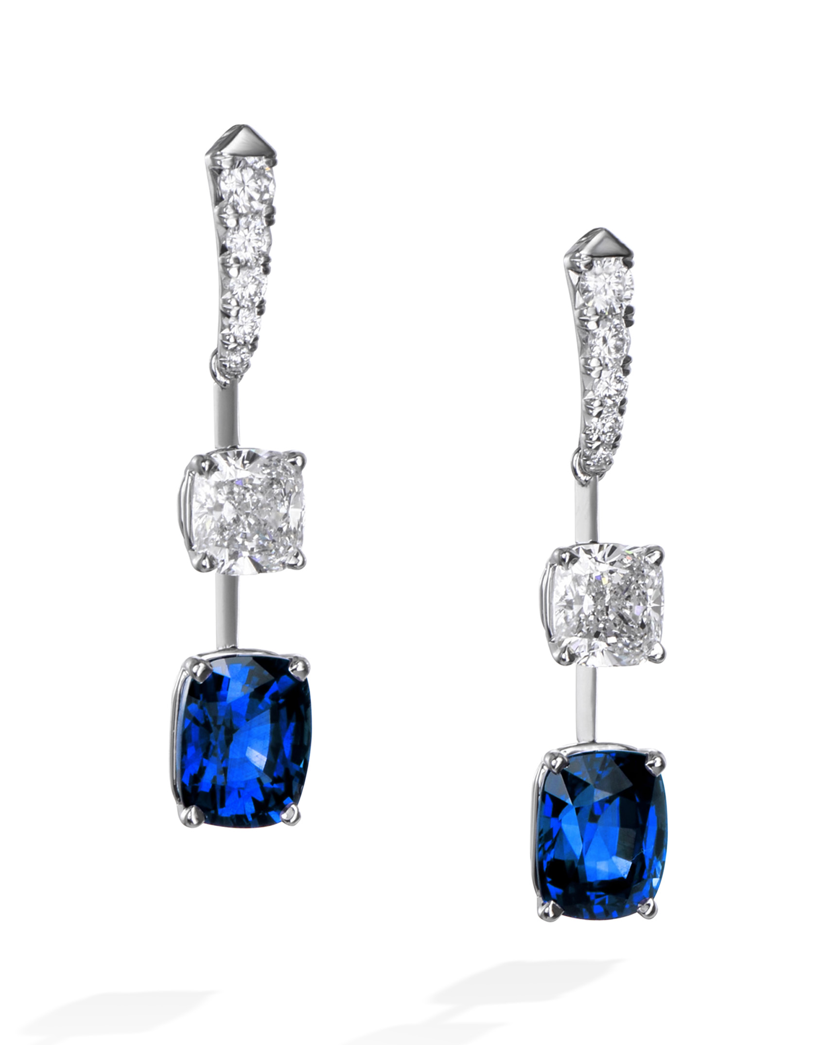 Pear-Shaped Swiss Blue and Round London Blue Topaz Drop Earrings in  Sterling Silver | Zales Outlet