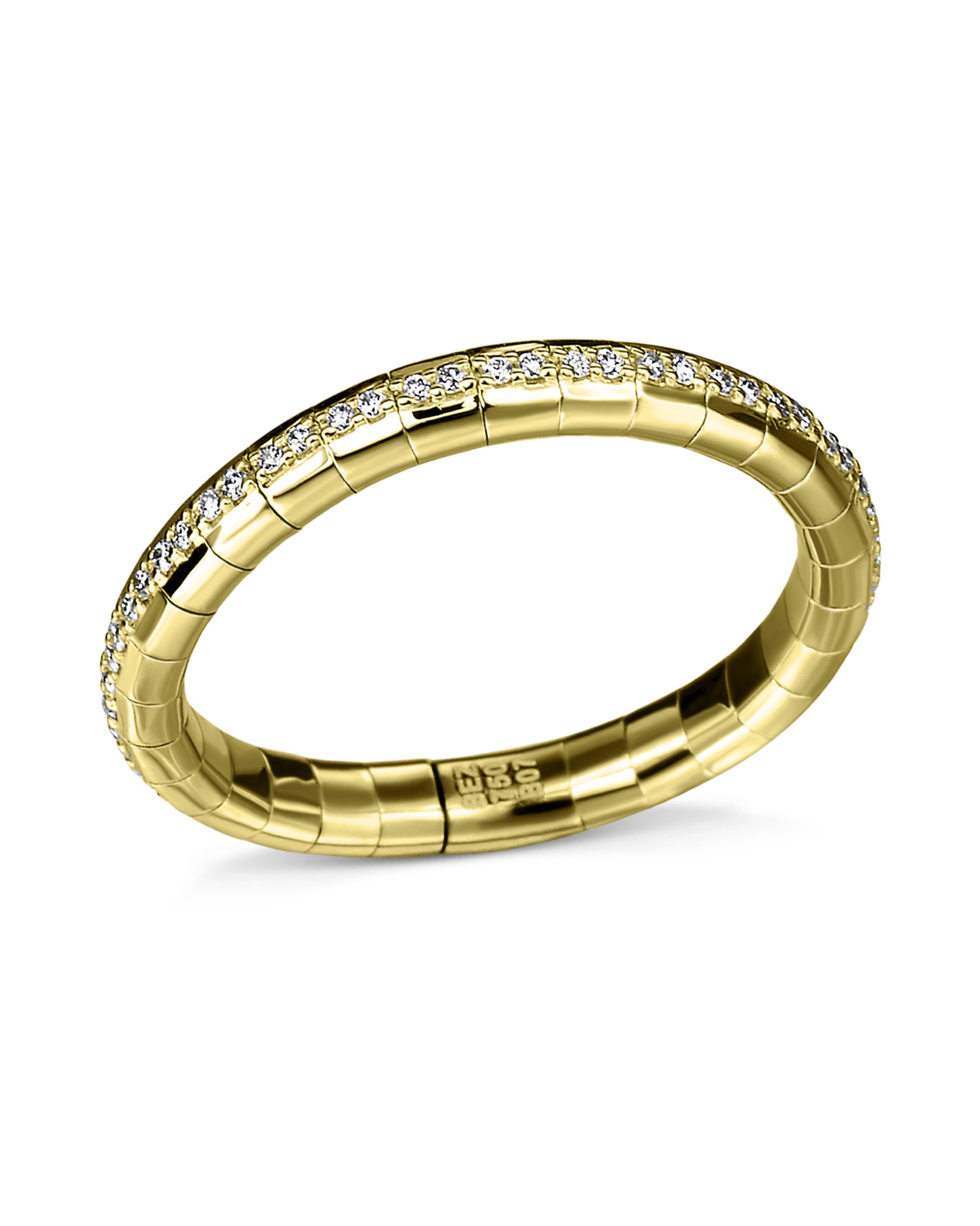 Yellow Gold and Diamond Flex Eternity Band Turgeon Raine