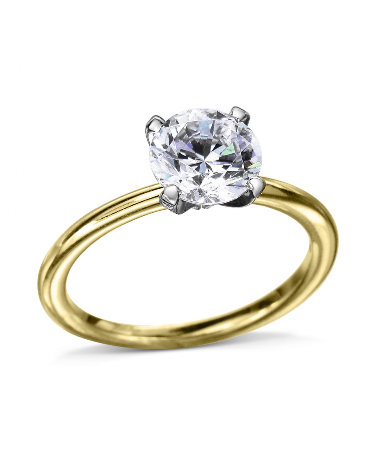 Classic 2-Tone Diamond Engagement Ring - Turgeon Raine