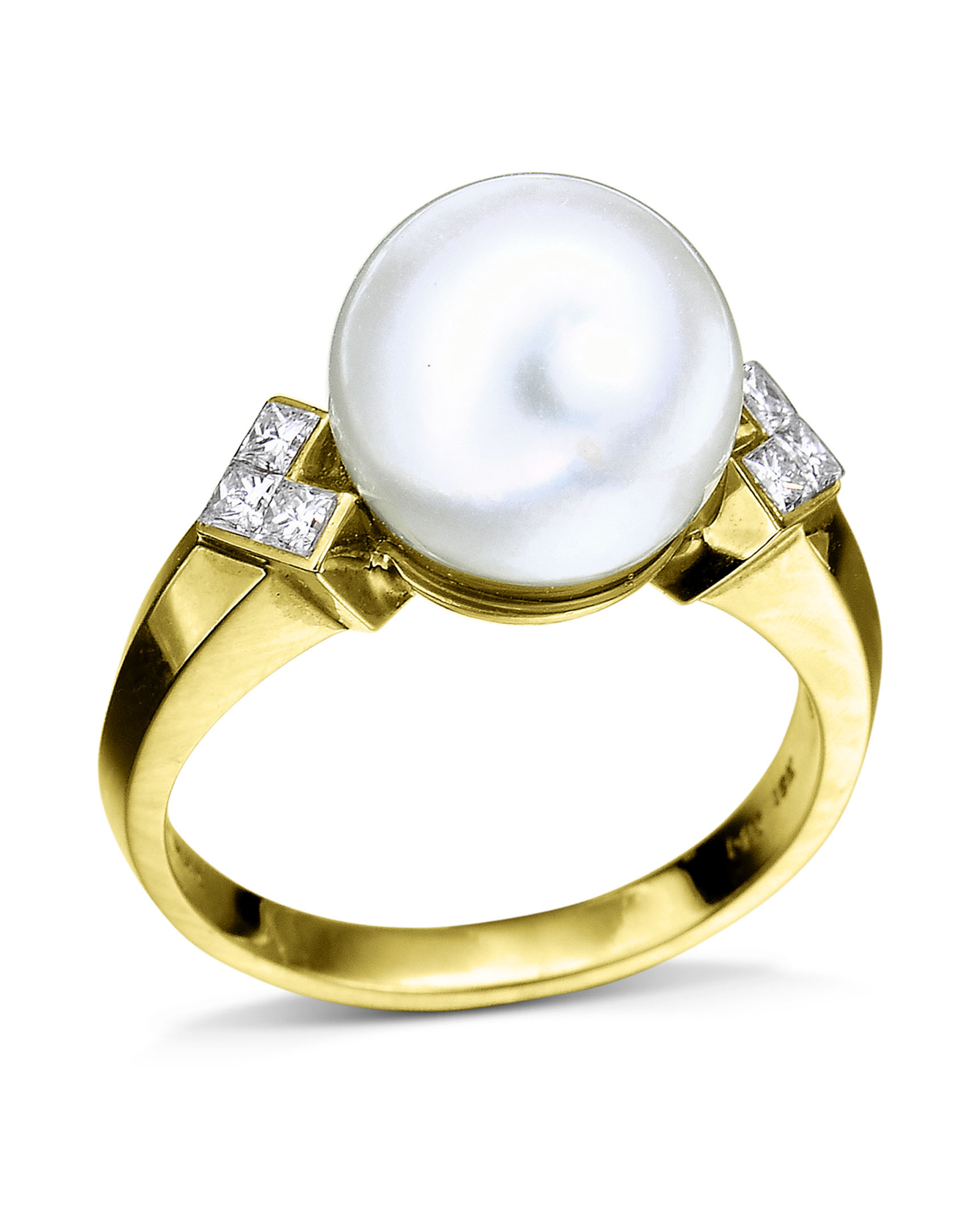 South Sea Pearl and Diamond Yellow Gold Ring - Turgeon Raine