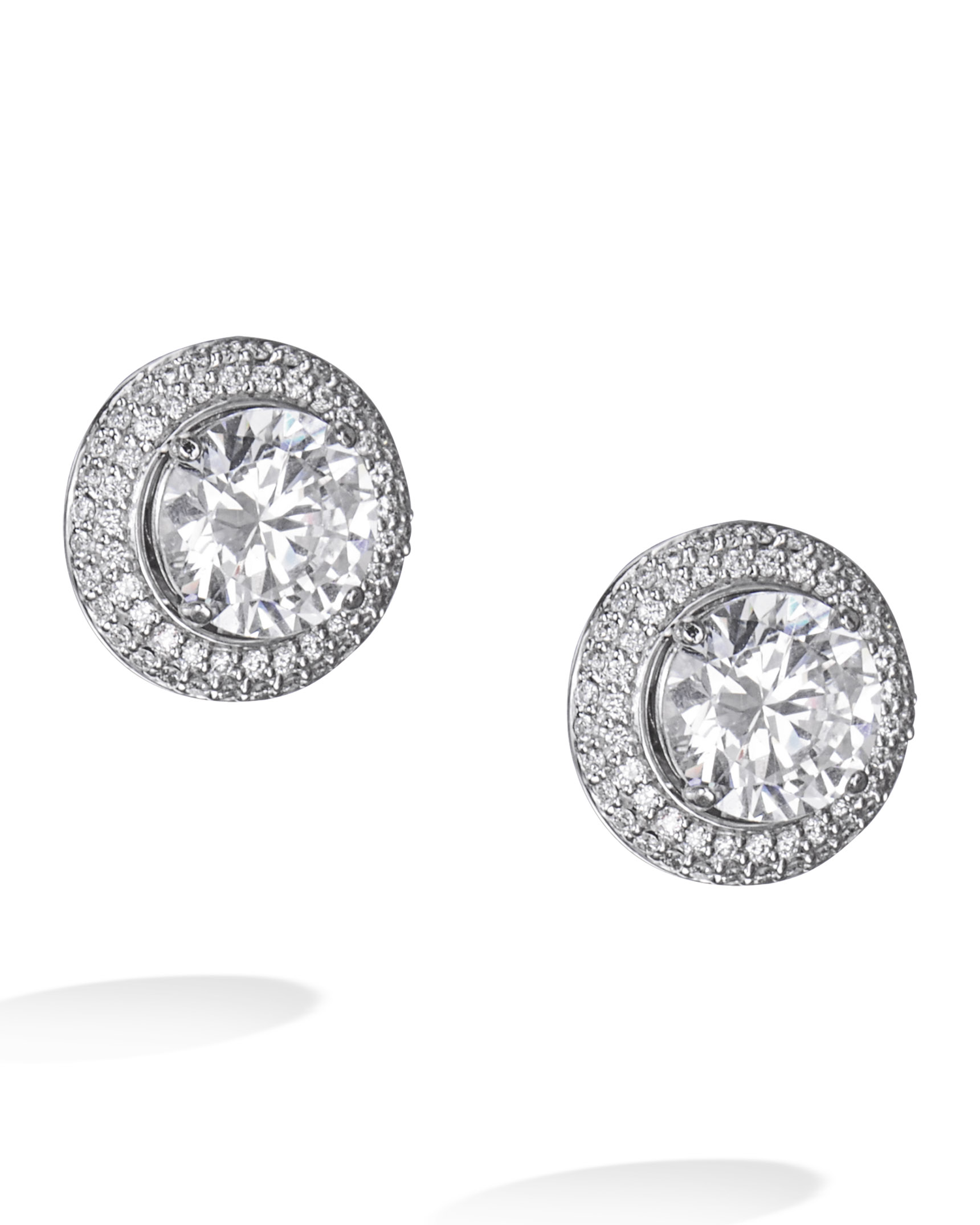0.25 Carat White Gold Diamond Removable Jackets for Stud Earrings