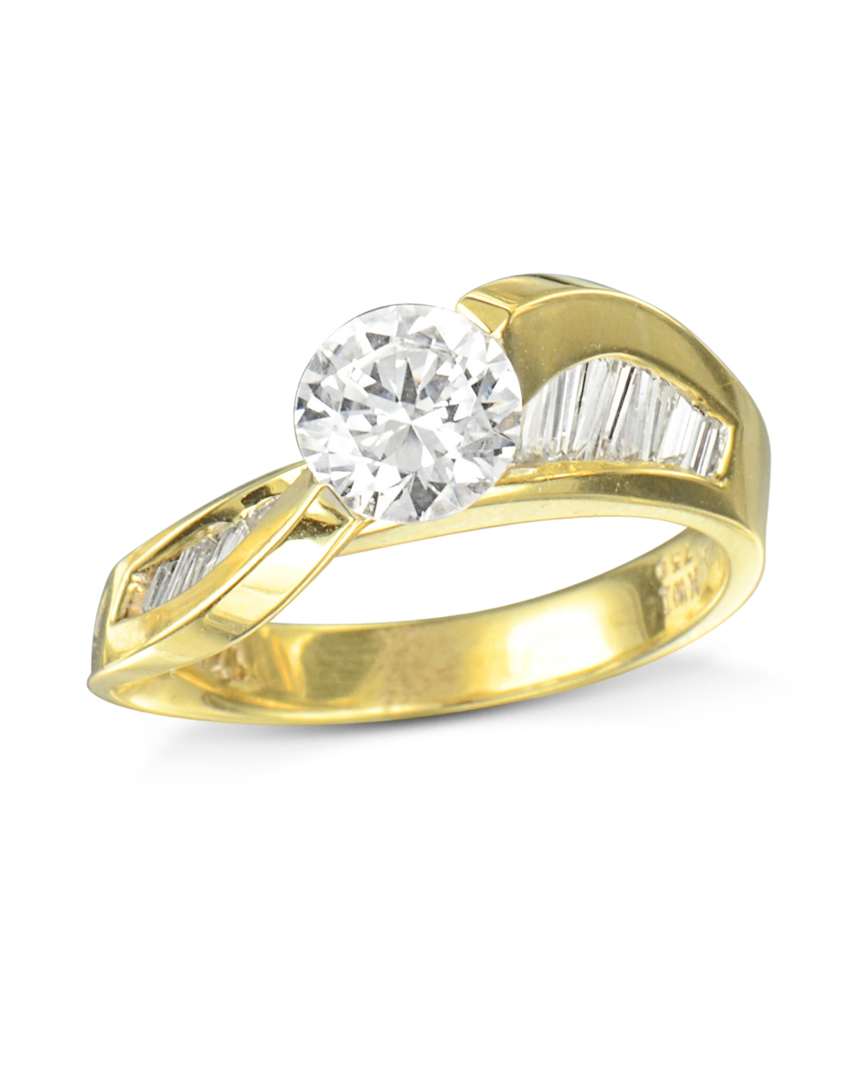 Baguette Accents Bridal Wedding Ring Sets | Diamond Mansion
