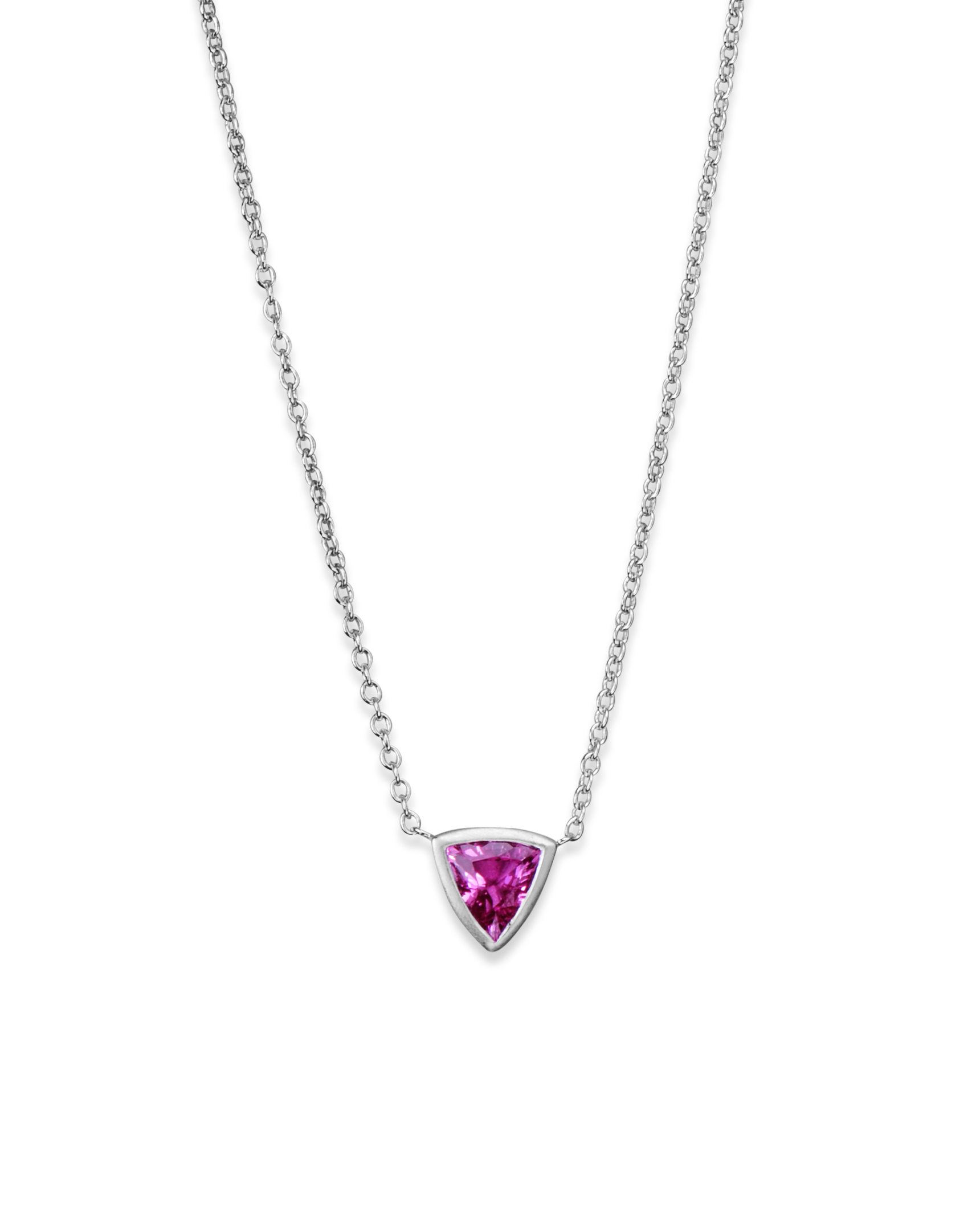 Louis Vuitton 18K Pink Sapphire Empreinte Clover Pendant Necklace