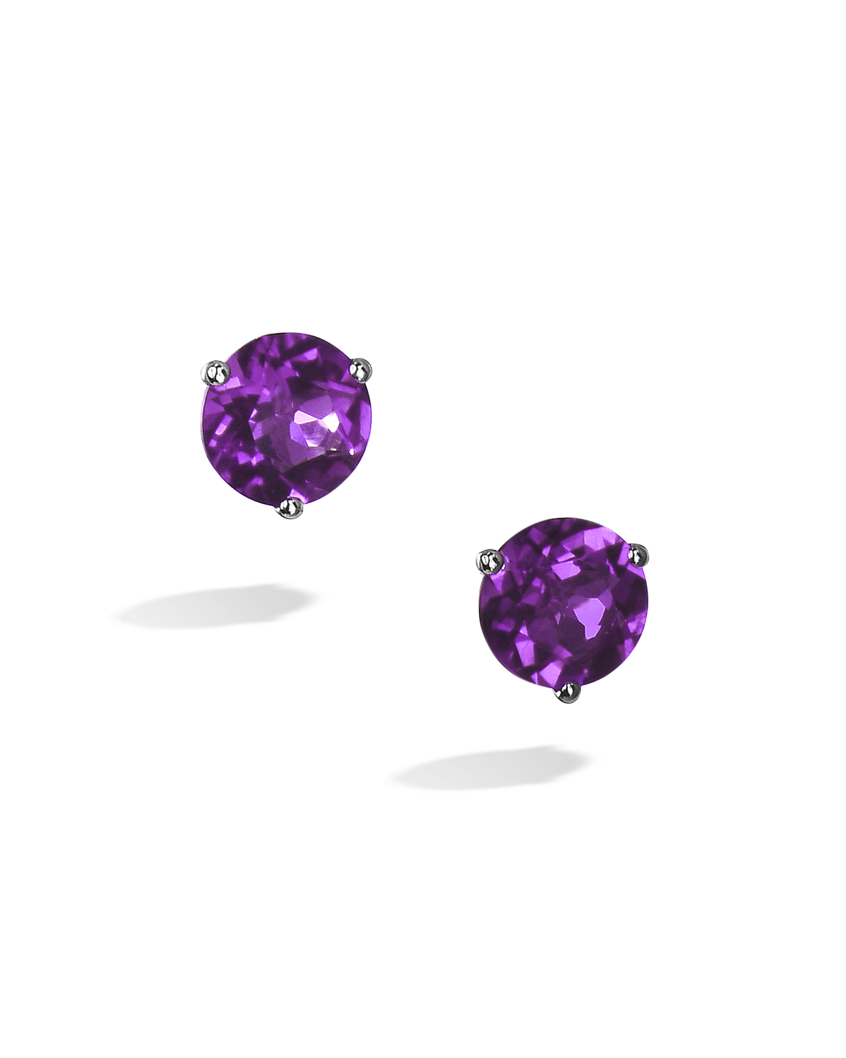 Trendy Purple stone earrings