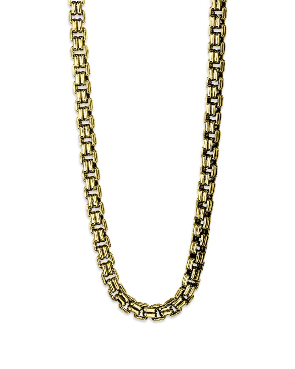 Yellow Gold Double Box Chain Necklace – Turgeon Raine