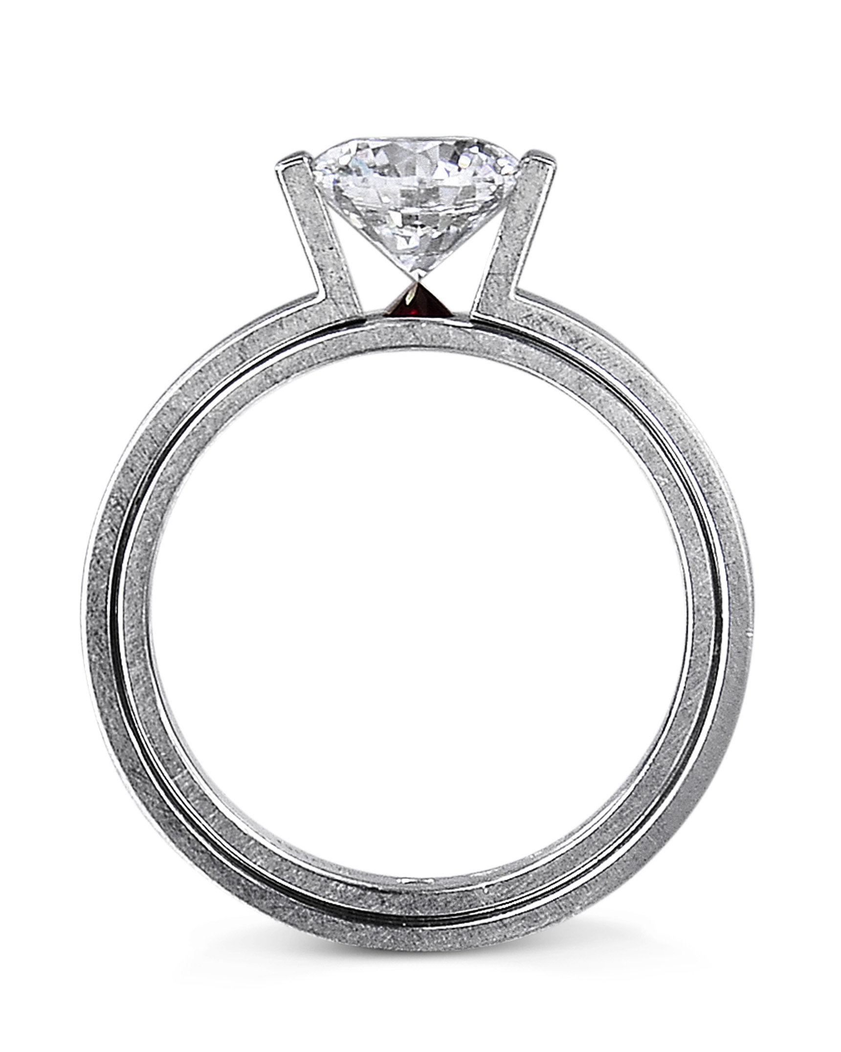 Platinum Tension Set Diamond Engagement Ring - Turgeon Raine
