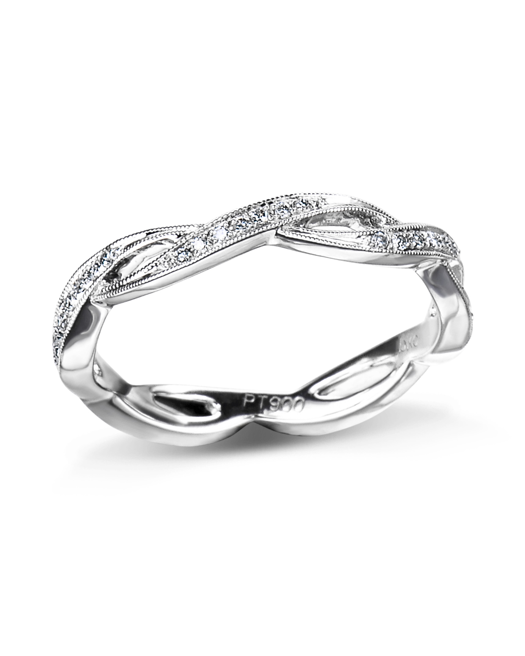 Infinity Platinum Ring With Diamonds for Women JL PT 460 - Etsy