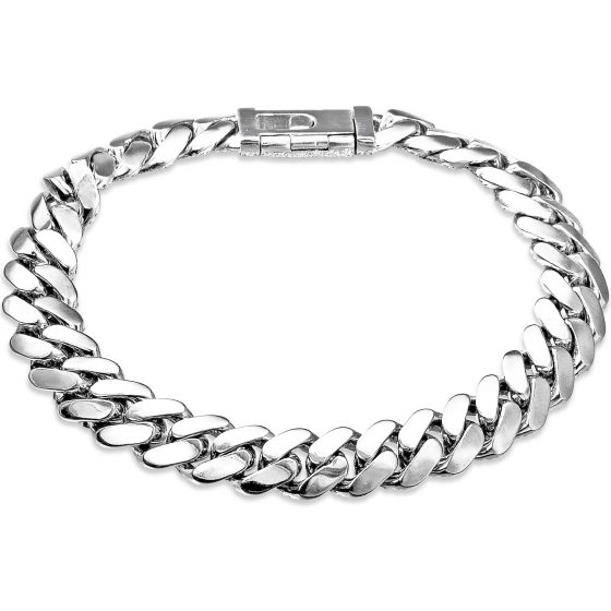 Reversible Pavé Diamond and Platinum Cuban Link Bracelet – Turgeon Raine